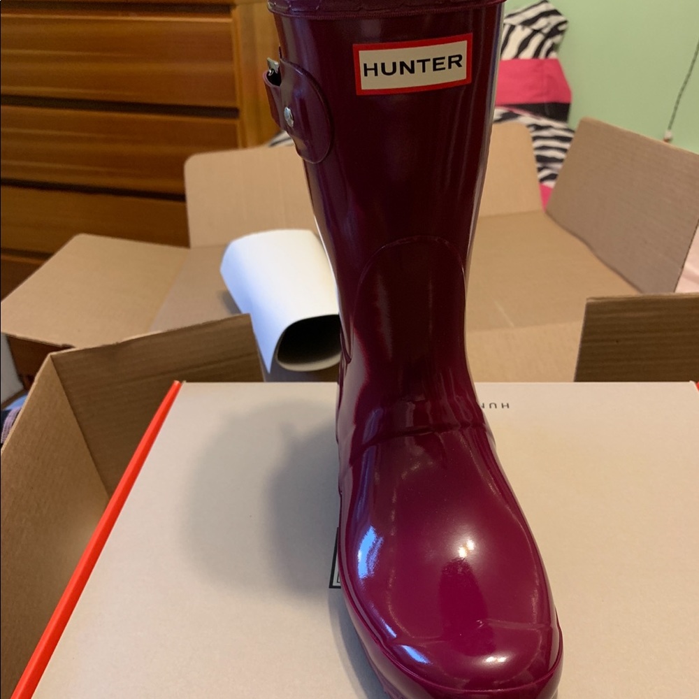 Glossy Hunter Short Rain boots